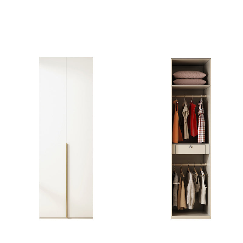 Modern Artificial Wood Wardrobe Freestanding Wardrobe in White