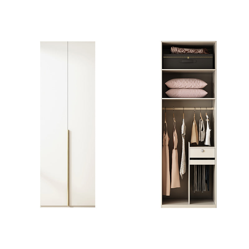 Modern Artificial Wood Wardrobe Freestanding Wardrobe in White