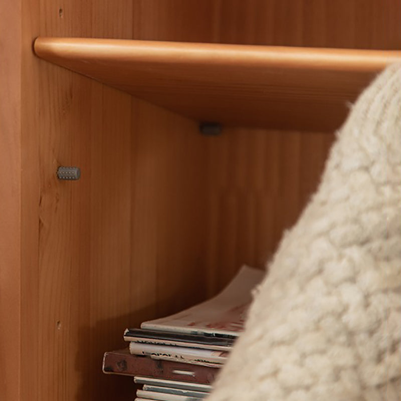 Modern Style Bookshelf Standard Solid Wood Closed Back Bookcase with Shelves