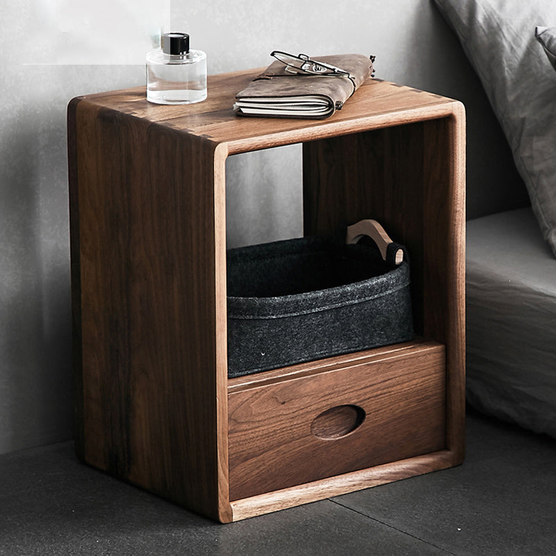 Contemporary Open Back Bookcase Solid Wood Cube Bookshelf for Office