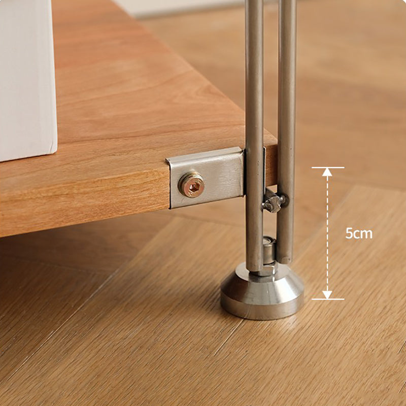 Open Back Horizontal Bookshelf Contemporary Solid Wood Bookshelf for Office