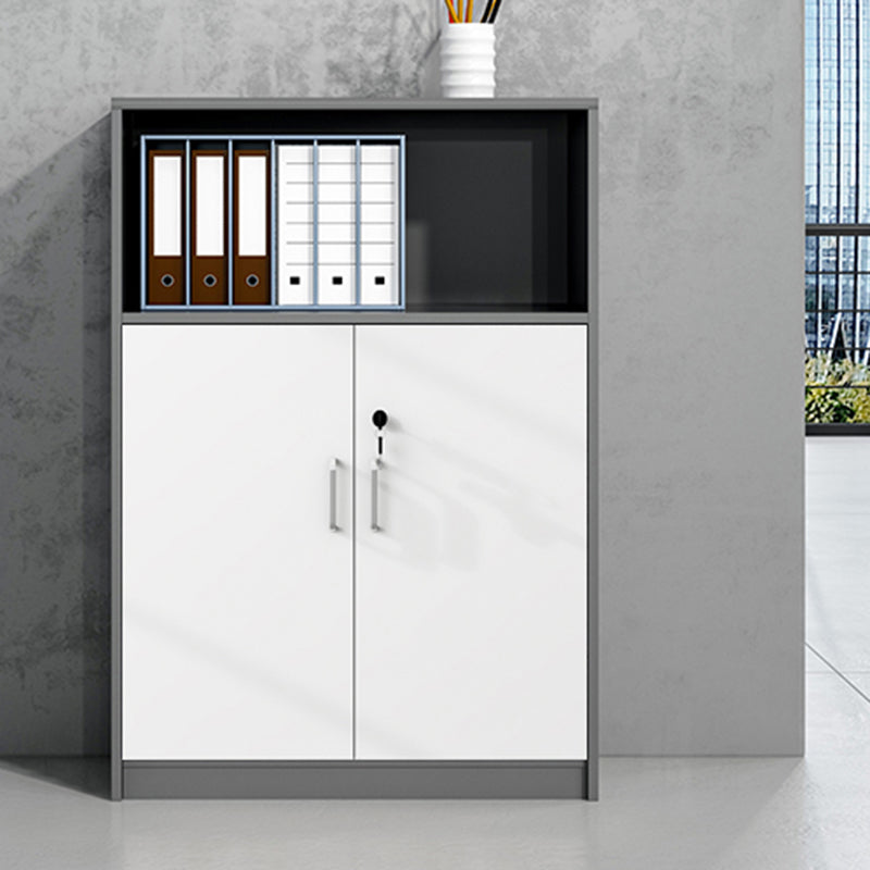 Contemporary File Cabinet Wooden Frame Storage Lateral Filing Cabinet