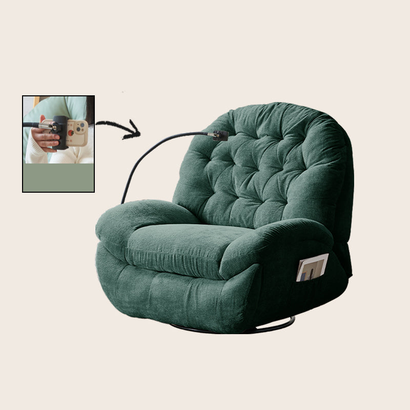 Contemporary Recliner Metal Solid Color Swivel Rocker Indoor Recliner