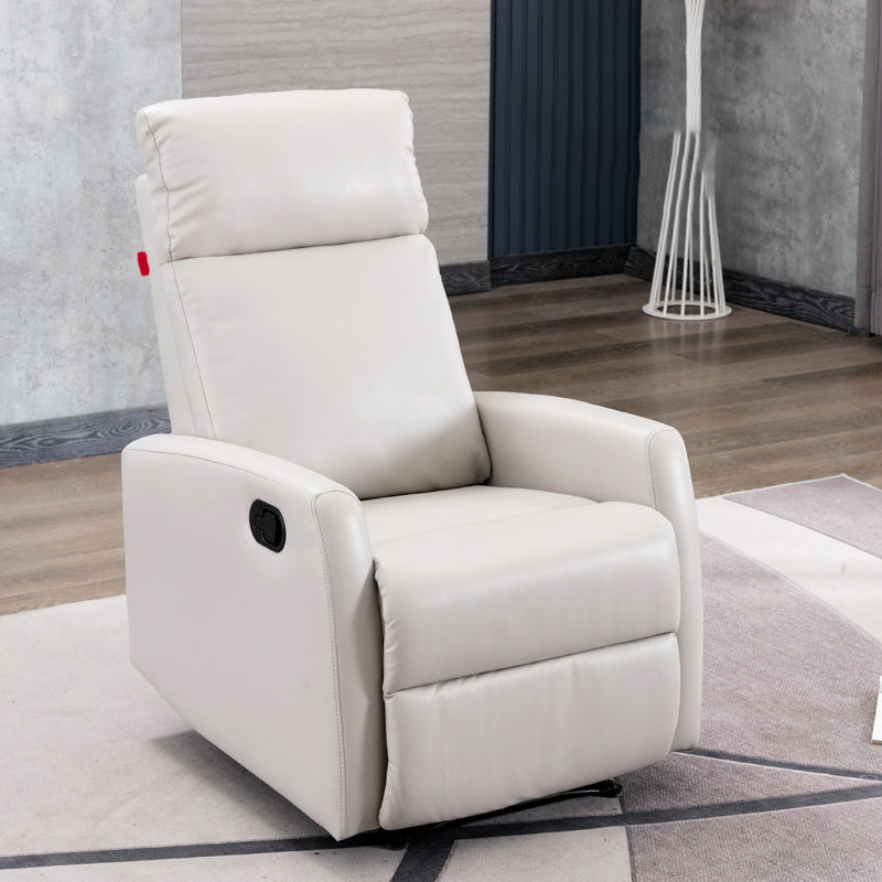 Solid Color Upholstered Standard Recliner Faux Leather Recliner Chair