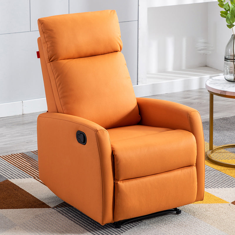 Solid Color Upholstered Standard Recliner Faux Leather Recliner Chair