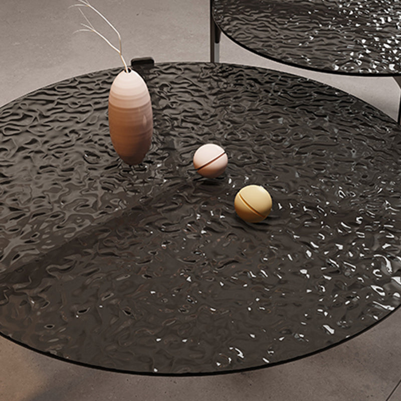 Contemporary Cocktail Table 3 Legs Glass Coffee Cocktail Table