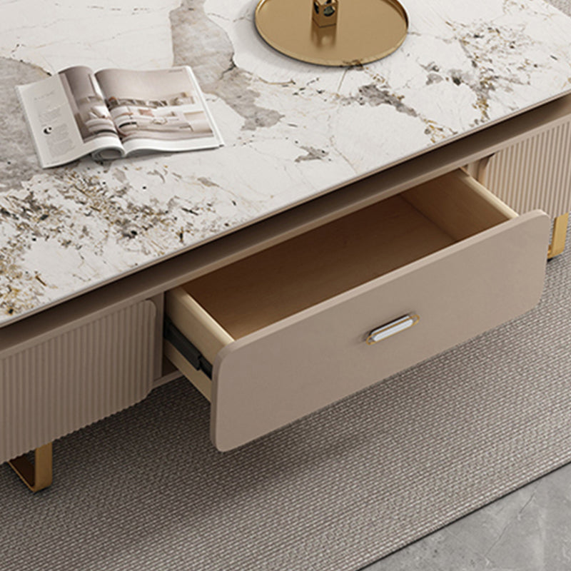 27" Wide Glam Cocktail Table Rectangle Coffee Table with Drawer