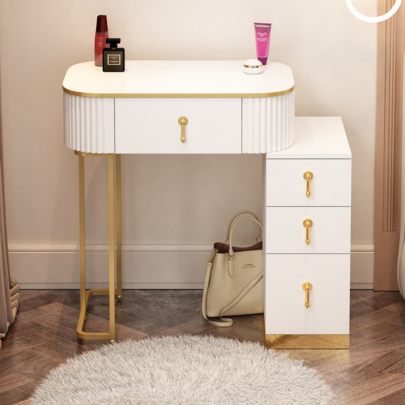Glam Wood Make-up Vanity Bedroom Makeup Vanity Desk with Drawer
