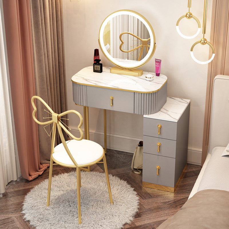 Glam Wood Make-up Vanity Bedroom Makeup Vanity Desk with Drawer