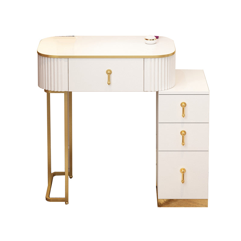 Glam Wood Make-up Vanity Bedroom Makeup Vanity Desk with Drawer