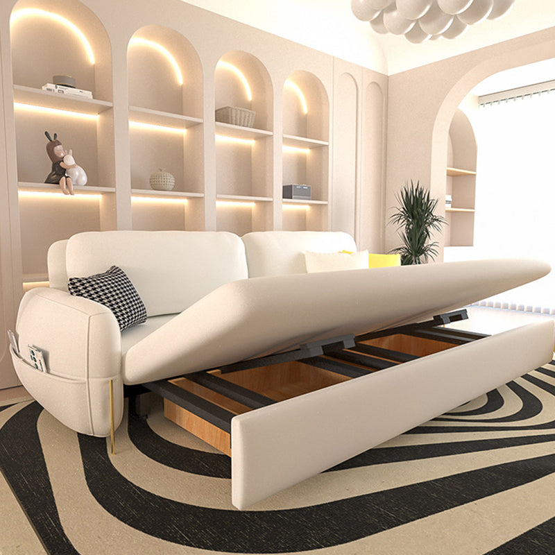 Faux Leather Sleeper Sofa Water Resistant Foldable Convertible Sofas