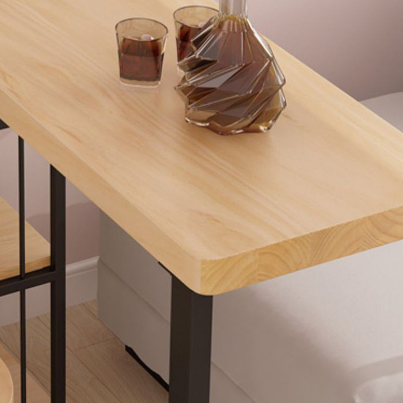 Modern Rectangle Bar Table Set 1/2/3 Pcs Solid Wood Bar Table Set