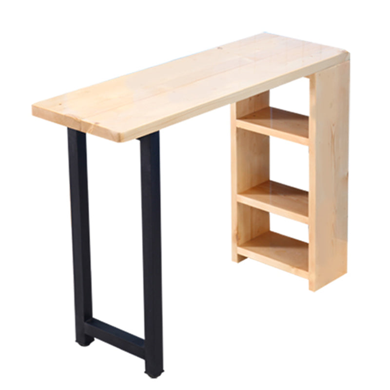 Modern Rectangle Bar Table Set 1/3 Pcs Wooden Brown Bar Table Set