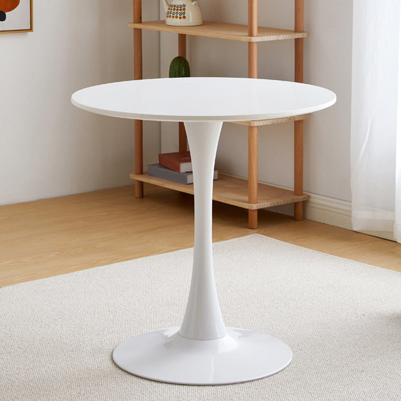 Simplicity Style Round Table Wood Dining Site Table with Tulip Base
