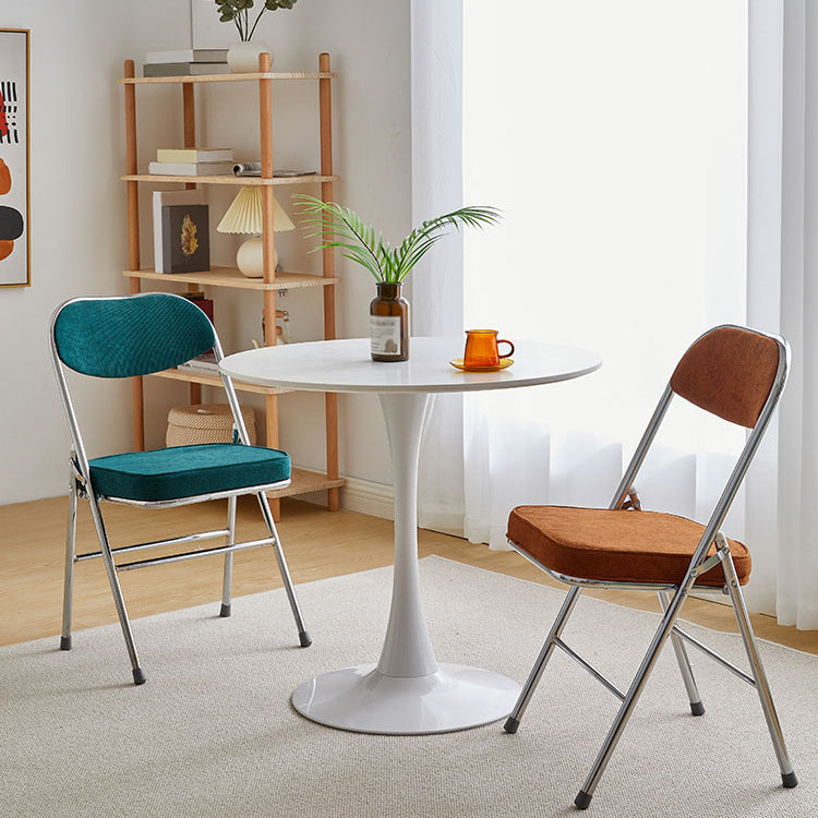 Simplicity Style Round Table Wood Dining Site Table with Tulip Base