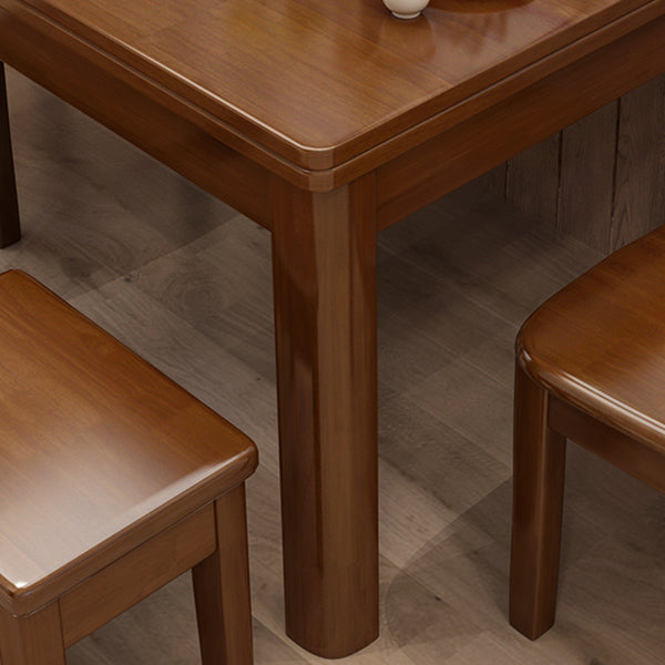 Simplicity Rectangle Dining Site Table Solid Wood Dining Room Collection with 4 Legs