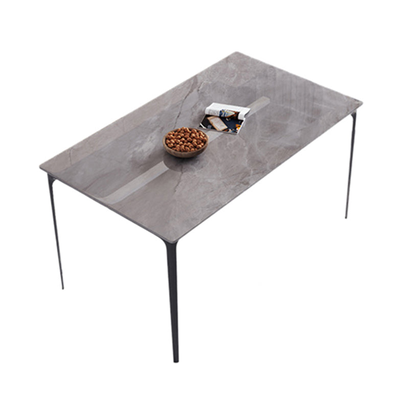 Stone Top Dining Room Dinner Kitchen Table Rectangle Dining Table with 4 Legs