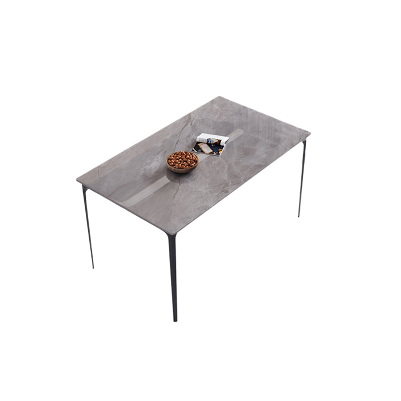 Stone Top Dining Room Dinner Kitchen Table Rectangle Dining Table with 4 Legs