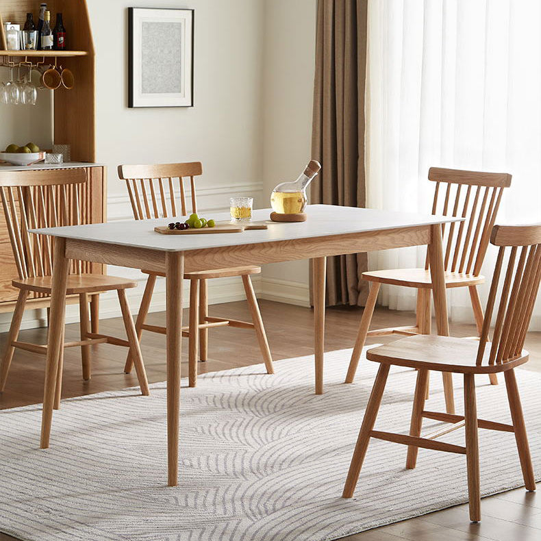 Modern Solid Wood Dining Table Set 5 Pieces Dining Set for Kitchen