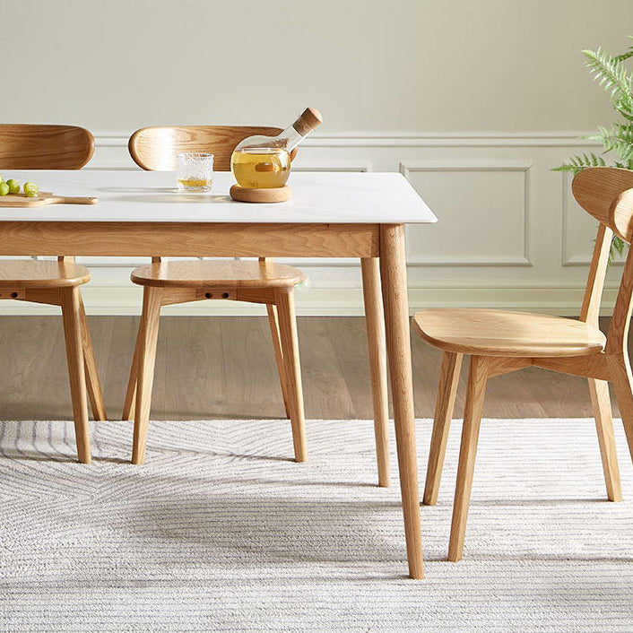 Modern Solid Wood Dining Table Set 5 Pieces Dining Set for Kitchen