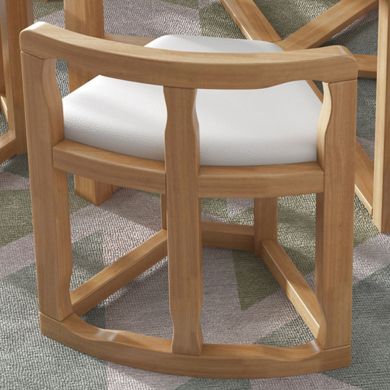 Round Solid Wood Dining Table Set 1/7 Pieces Dining Set for Kitchen