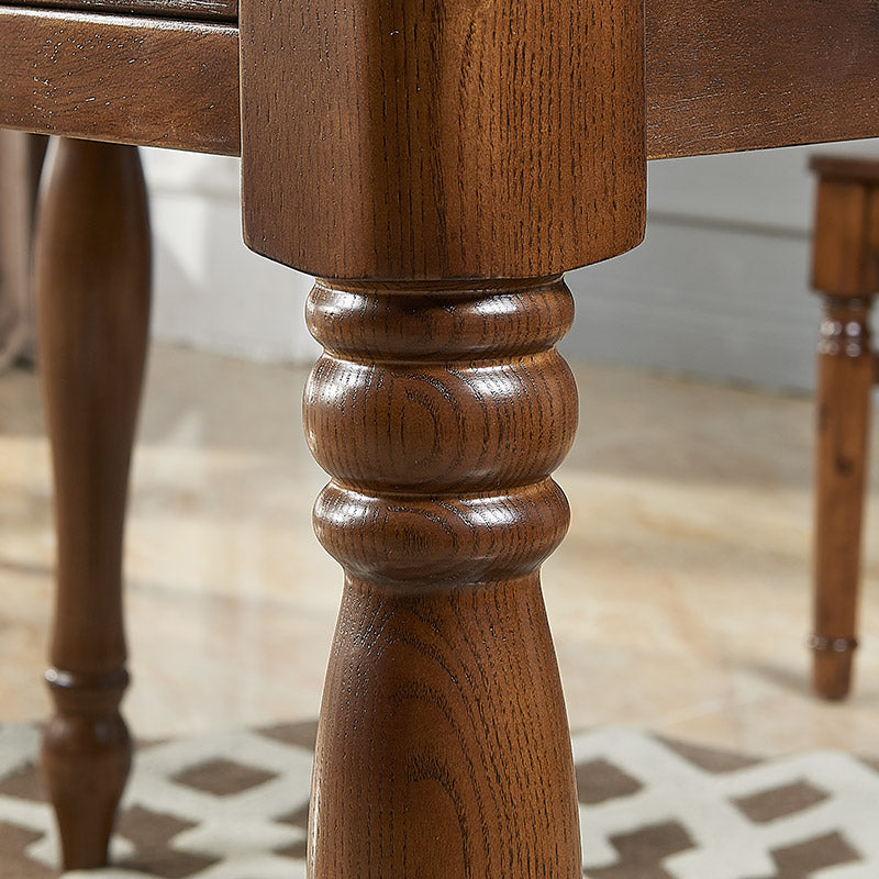 7 Piece Dining Room Table and Chair Set Solid Wood Table Dining Room Set