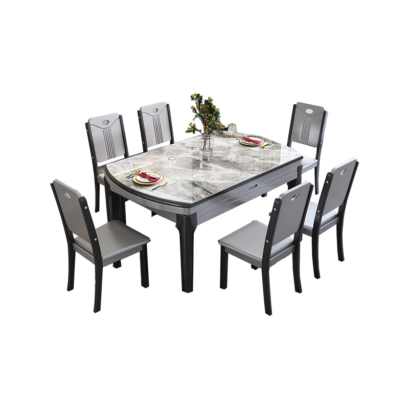 SinteredStone Dining Table Set 7 Pieces Dining Set for Kitchen