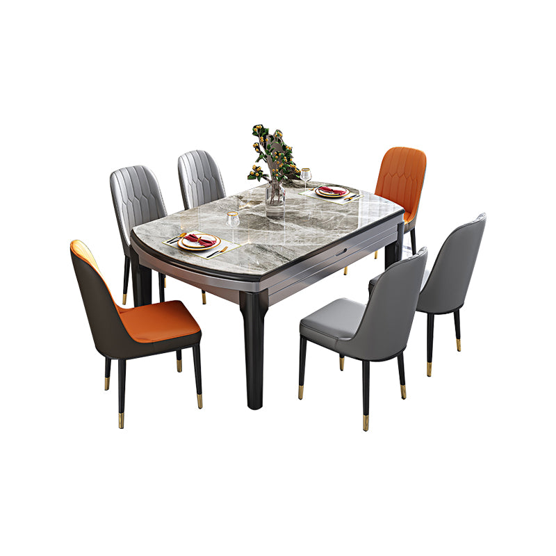 SinteredStone Dining Table Set 7 Pieces Dining Set for Kitchen