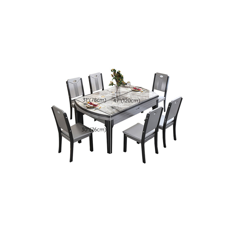SinteredStone Dining Table Set 7 Pieces Dining Set for Kitchen