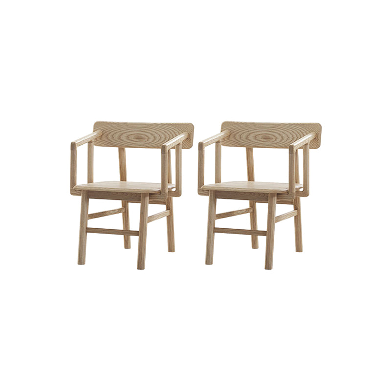 Solid Wood Arm Chair Open Back Dining Arm Chair for Dining Room