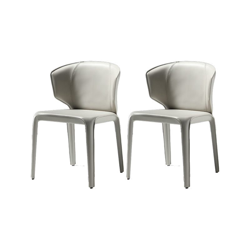Faux Leather Upholstered Side Chair Indoor Dining Side Chair for Dining Room