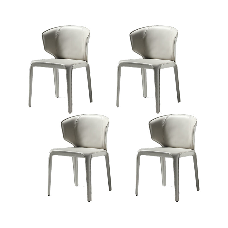 Faux Leather Upholstered Side Chair Indoor Dining Side Chair for Dining Room