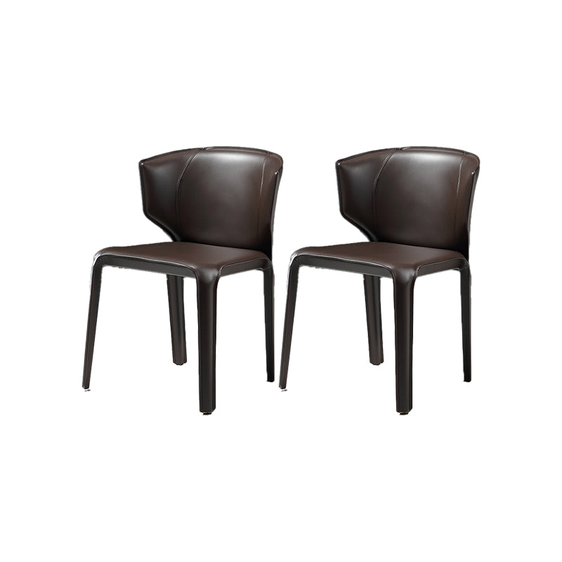 Faux Leather Upholstered Side Chair Indoor Dining Side Chair for Dining Room