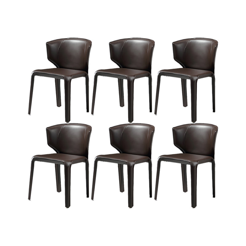 Faux Leather Upholstered Side Chair Indoor Dining Side Chair for Dining Room