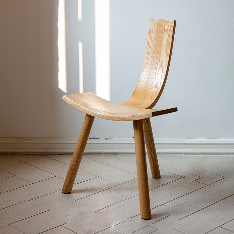 Natural Modern Indoor Dining Side Chair Solid Wood Side Chair