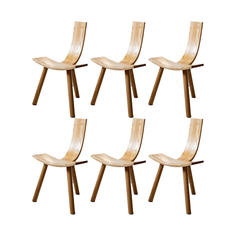 Natural Modern Indoor Dining Side Chair Solid Wood Side Chair