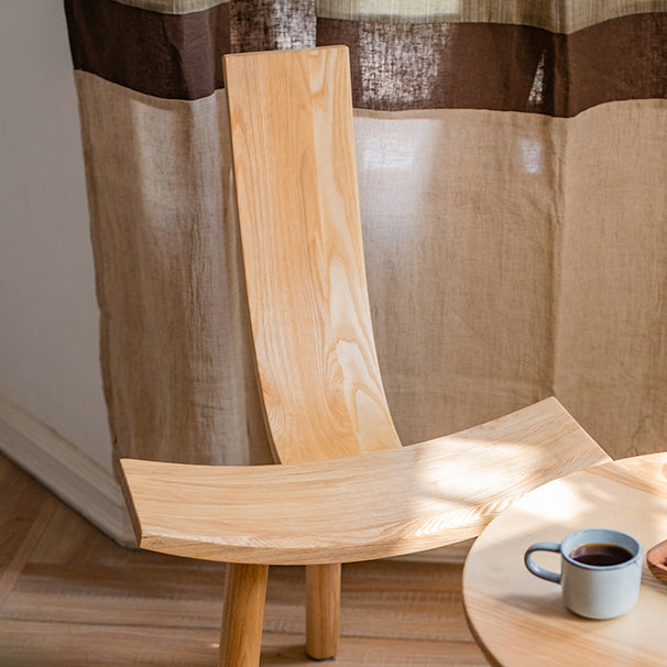 Natural Modern Indoor Dining Side Chair Solid Wood Side Chair