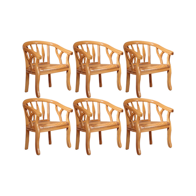 Solid Wood Frame Dining Chairs Dining Arm Chair for Dining Room