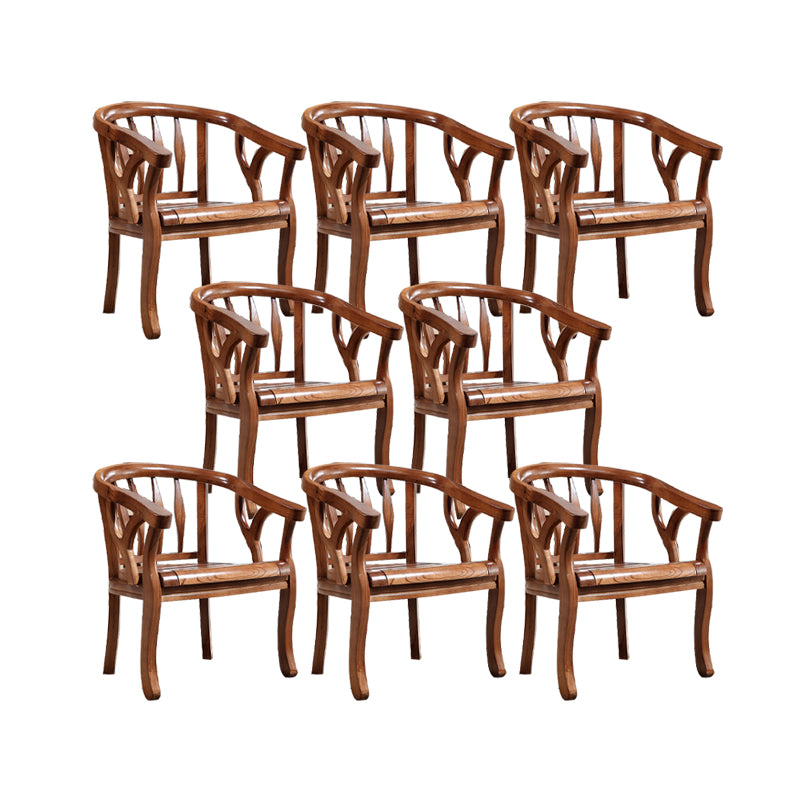 Solid Wood Frame Dining Chairs Dining Arm Chair for Dining Room