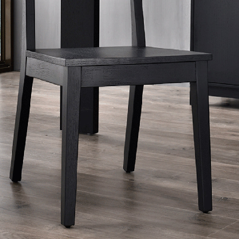 Modern Armless Backrest Wood Chair with Ash Legs for Dining Room