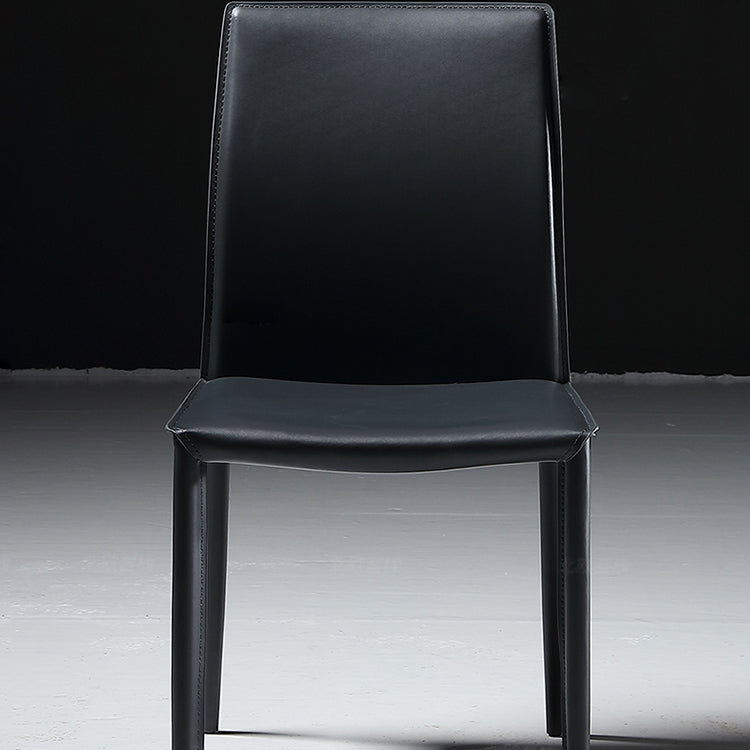 Industrial Side Chair Solid Back Metal Dining Chair for Indoor