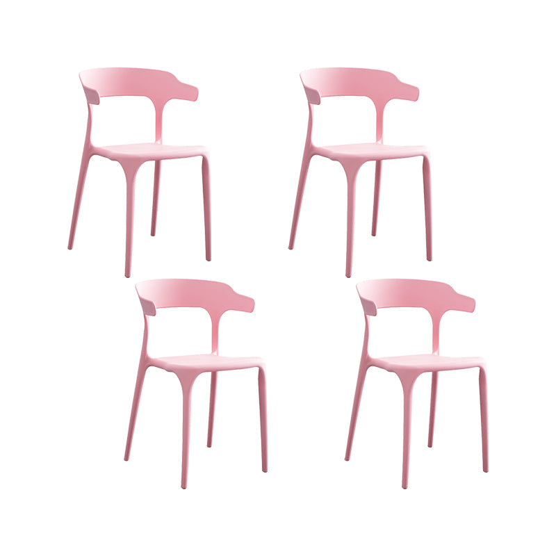 Nordic Armrest Stackable Chair with Acrylic Legs for Dining Room
