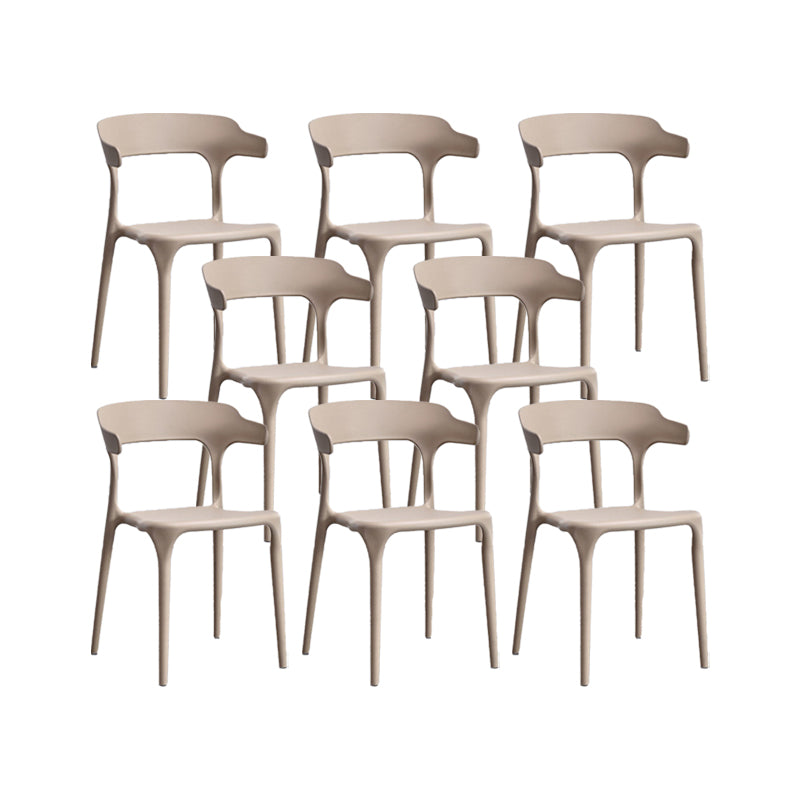 Nordic Armrest Stackable Chair with Acrylic Legs for Dining Room