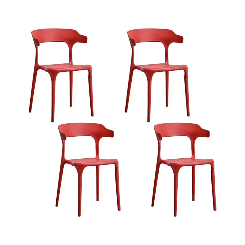 Nordic Armrest Stackable Chair with Acrylic Legs for Dining Room