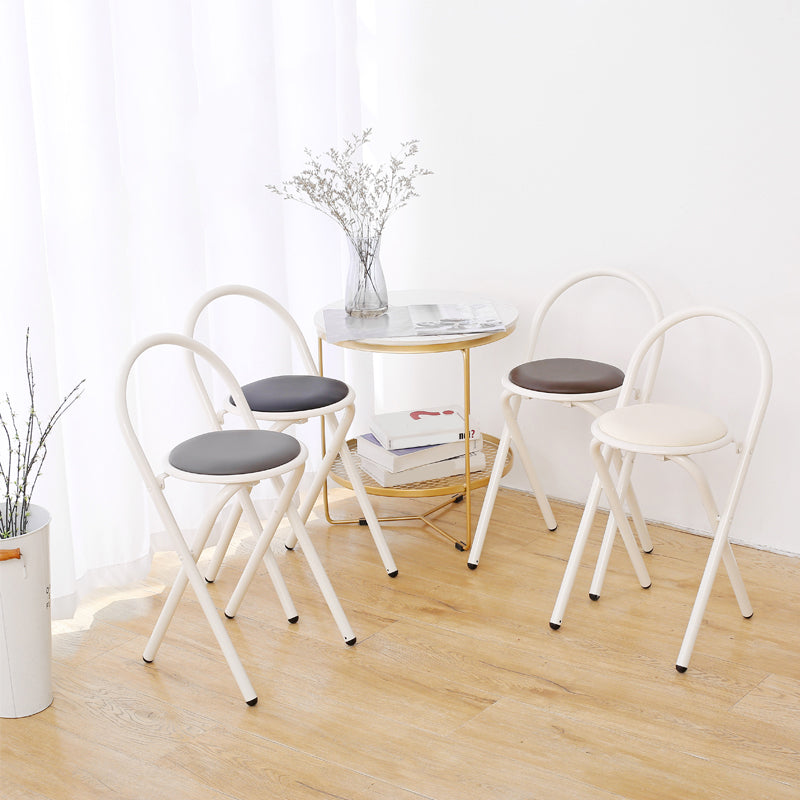 Contemporary Side Chair Metal Open Back Dining Chair for Indoor