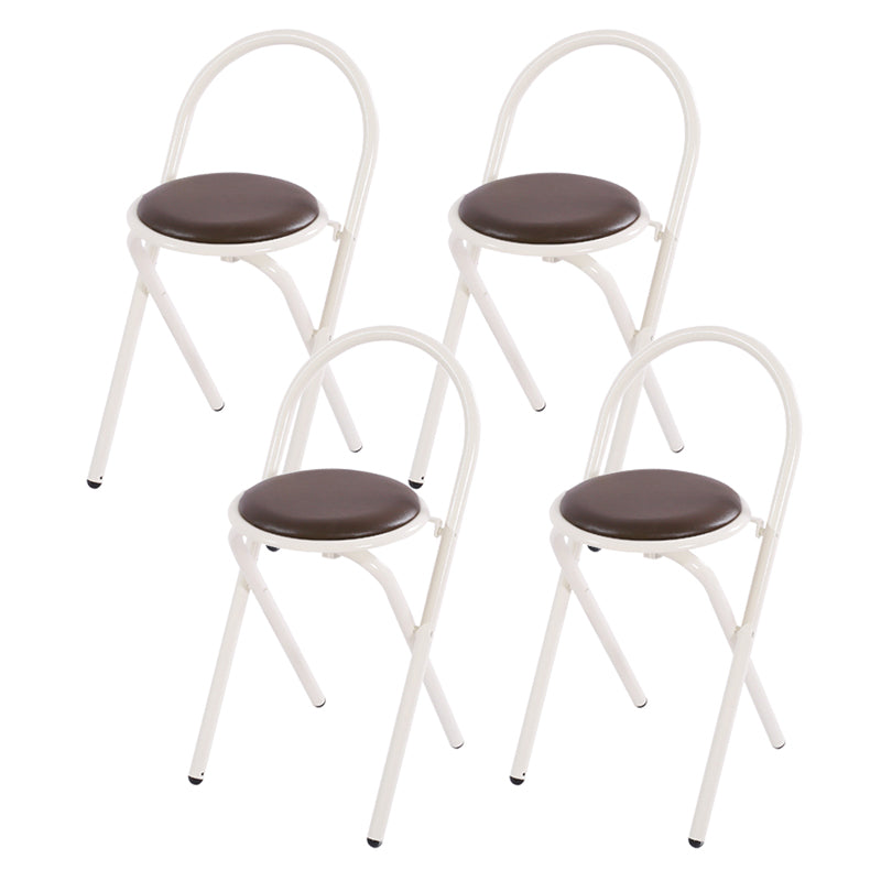 Contemporary Side Chair Metal Open Back Dining Chair for Indoor