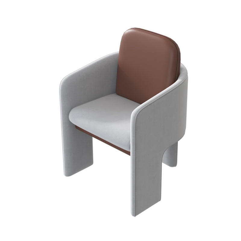 Modern Style Arm Chair Faux Leather Parsons Chairs for Dining Room