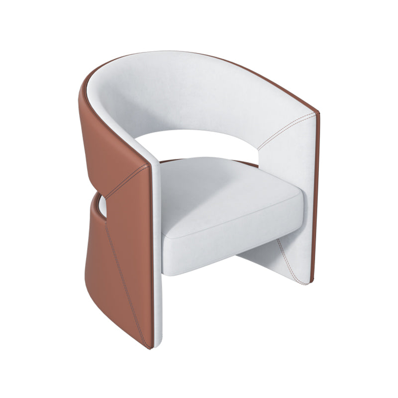 Modern Style Arm Chair Faux Leather Parsons Chairs for Dining Room