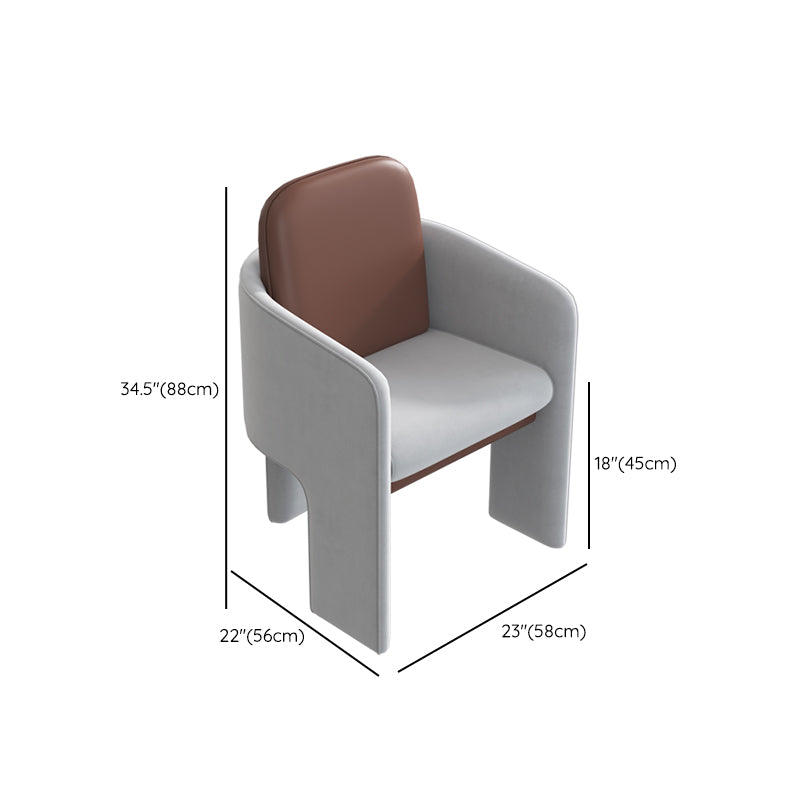 Modern Style Arm Chair Faux Leather Parsons Chairs for Dining Room