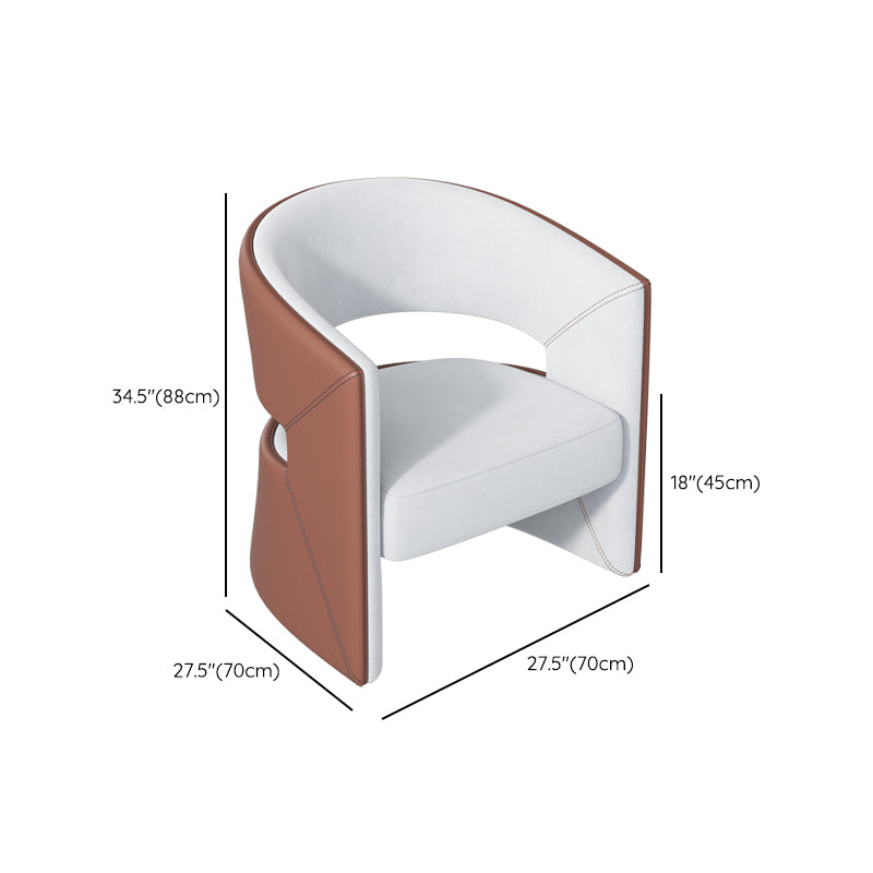 Modern Style Arm Chair Faux Leather Parsons Chairs for Dining Room